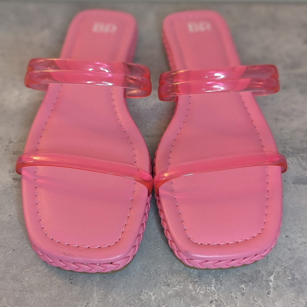 Nordstrom BP Viola Barbie Pink Braided Flat Slide Sandals